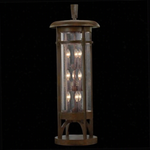 Finea Rt Lamps 413383 Aspen 9 Light Exterior Pier Mount In Dark Roan Patina