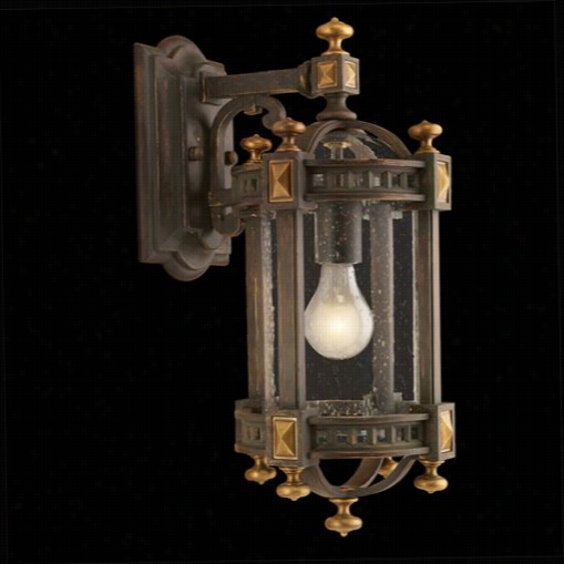 Fine Art Lamps 564581 Beekman Place 1 Ilght Outdoor Wall Sconce In Weathered Woodland Brown