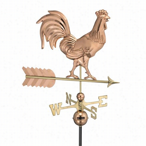 Good Directions 953p Smithsonian Rooster Weathervane In Polished  Copper