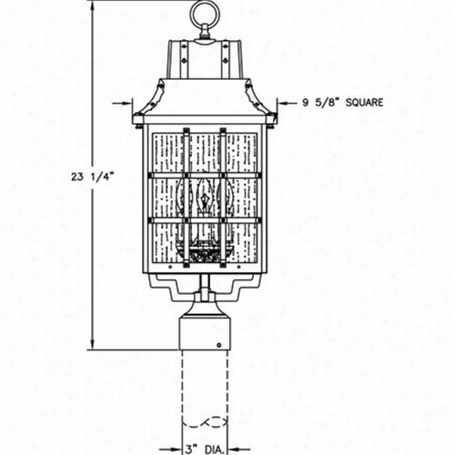 Hanover Lantern B8333 Large Revere 25w Per Socket 3 Light Outdoor Post Lamp