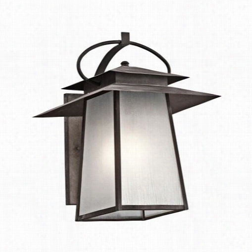 Kichler Lighting 49532wzc Woodland Lake 1 Light Outdoor Wall Sconce In Weathered Zinc