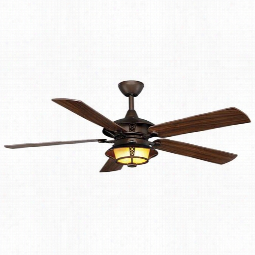 Monte Carlk Fans 5br52rbd Burnet 52"" Wet Rated Outodor Fan In Roman Brozne