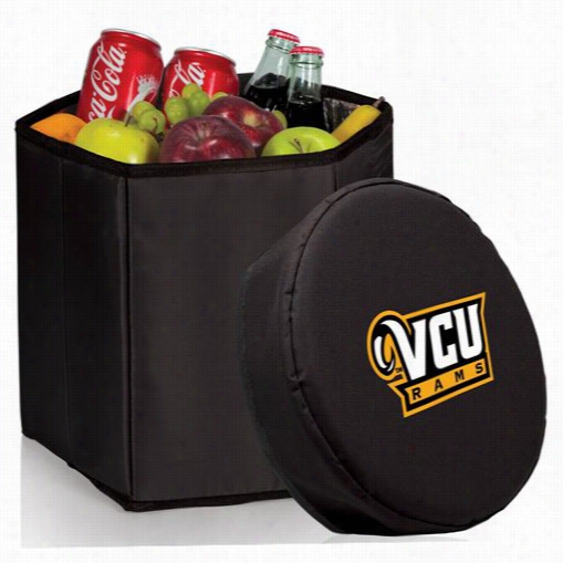 Picnic Time  596-00-179-954-0 Virginiac Ommonwealth Rams Digital Print Bongo Cooler And Fix In Black