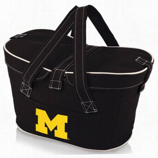 Picnic Time 599-00-179-344-0 Mercado University Of Micjhgan Wolverines Digital Print Basket In Wicked