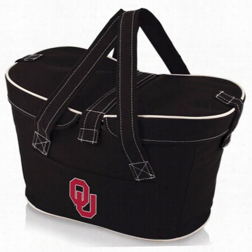 Picnic Time 599-00-19-454-0 Mercado University Of Oklahoma Sooners Digital Print Basket In Black