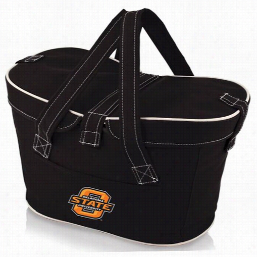 Picnic Time 95-00-179-464-0 Me Rcado Oklahoma State Cowboys Digita Lrint Basket In Black