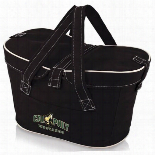 Picnic Time 5999-00-179-904-0 Emrcado Cal Poly Mustangs Digital Print Basket In Black