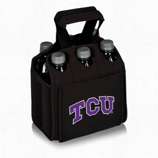 Picnic Time  608-00-179-844-0 Tcu Hnred Frogs Digital Print Ssix Pack Cooler Tote In Black