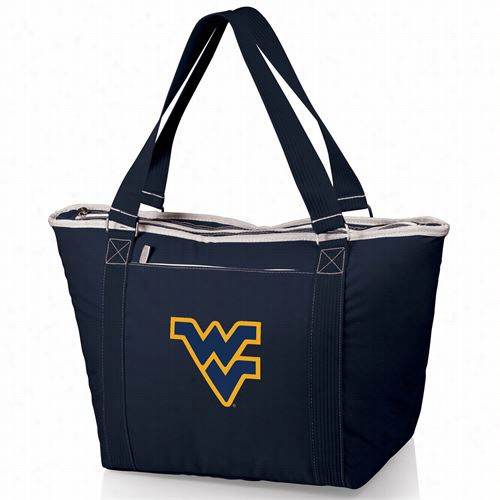 Picnic Time 619-00-138-832-0 Topanga West Virginia U Mountaineers Embroidered Cooler Tote In Navy