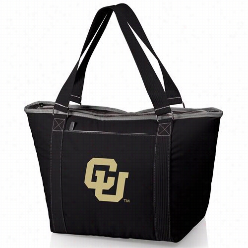 Picnic Time 619-00-175-122-0 Topanga U Of Colorado Buffaloes Embroidered Ccooler Tote In Black