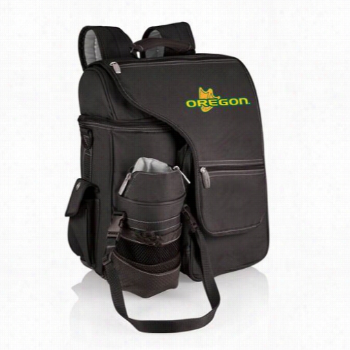 Picnic Time 641-o0-175-472-0 Turismo Unversiy Of Oregon Ducks Embroidered Bakpack In Black