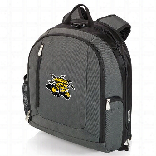 Picnic Time 30-00-769-014-1 Pt Navigator Wichita State University Digital Print Cooler Backpac Kin Dark Grey/black