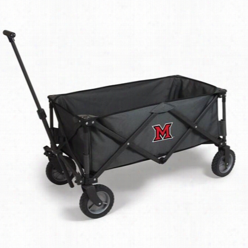 Picnic Time 739-0-679-334-0 Adventure Miami University (ohio ) Redhawks Digital Print Wagon In Ark Grey/black