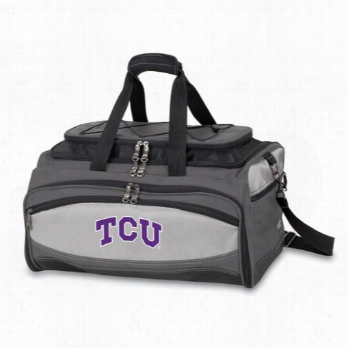 Picnic Itme 750-00-175-844-0 Buccaneer Texas Christian University Horned Frogs Digital Print Cooler And Ba Rbecue Set In B Lack