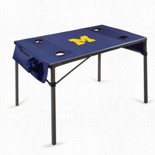 Picnic Life 799-00-138-344-0 Travel University Of Michigan Digital Prrint Table In Navy