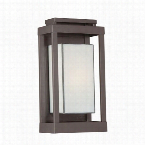 Quoizel Pwl8307wt Powell 13-1/2""  Light Outdoor Wall Sconce In Western Bronze