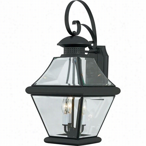 Quoizel Rj8411k Rutledge 3 Light Outdoor Large Hagning Lantern In Mystic Black