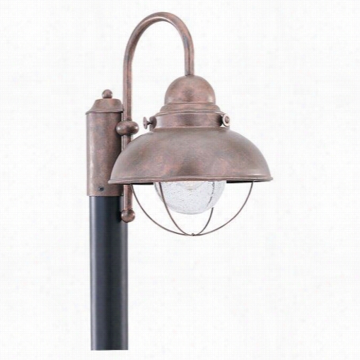 Sea Gull Lighting 8269-44 Sbering 1 Light Outdoor Post Lantern Weathered Copper