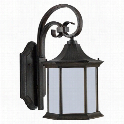 Sea Gull Lighting 89137ble-08 Rdsley Court 14-34"" 1 Light Fluoresceny Outdoor Lantern In Textured Rust Patina