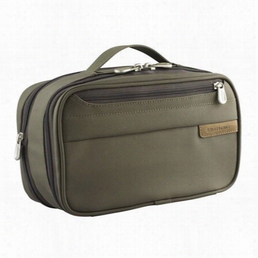 Briggs & Riley 115xol Baseline Expandable Toiletry Baf In Olive