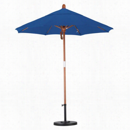 California Umbrella Wofa758 7.5' Fiberglaes Octagonal Marenti Market Umbrella With Pulley Lift