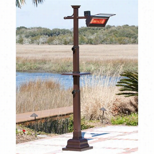 Heat Sense 600803 Hammer Tone Bronze Mission Poel Design Mounted Infarred Patio He Ater With Table