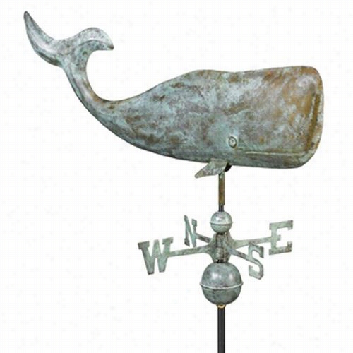 Good Directions 505v1 37"" Whale Weathervane In Blue Verde