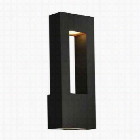 Hinkley Lighting 1648sk-led Atlantis 2.4 Medium 2 Light Outdoor Wall Sconce In Satin Black