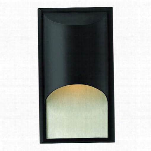 Hinkley Lighhting 1830sk Cascade Single Light Ada Outdoor Wall Sconce In Satin Black