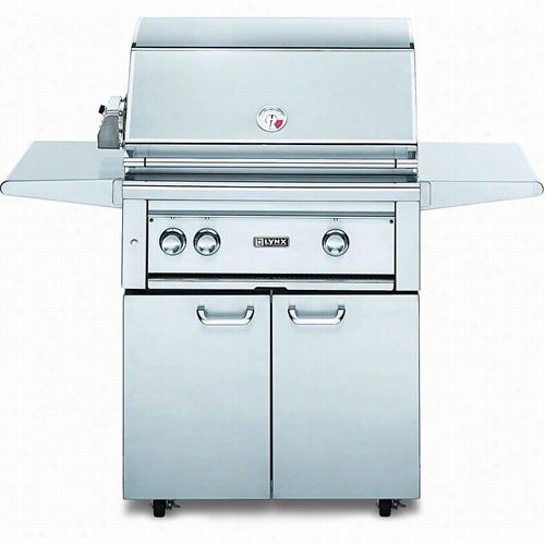 Lynx L30psfr2ng Prrofessional 30"" Natural Gas Freestanding Grill With Prossear Burner And Rotisserie