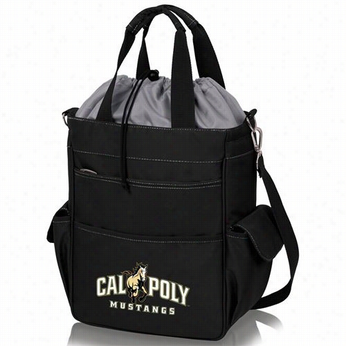 Picnic Time 614-00-175-904-0 Cativo Cal Pol Mustangs Digital Mark Waterproof Tote In Black