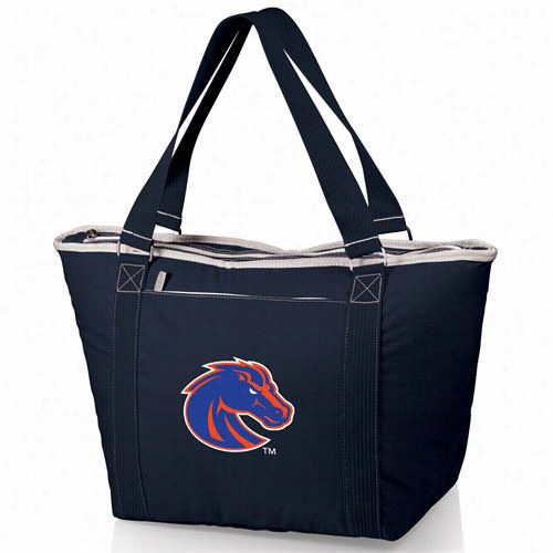 Picnic Time 619-00-138-704-0 Topanga Boise Statebroncos Divital Print Cooler Tote In Navy