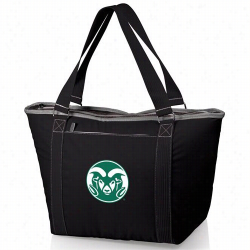 Picnic Time 619-00-175-132-0 Topanga Colorado Stte Rams Emroired Cooled Tote In Black