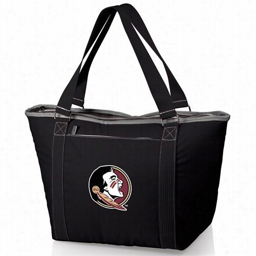 Picnic Time 619-00-175-172-0 Topanga Florida State Seminolesembroidered Cooler Tote In Blck