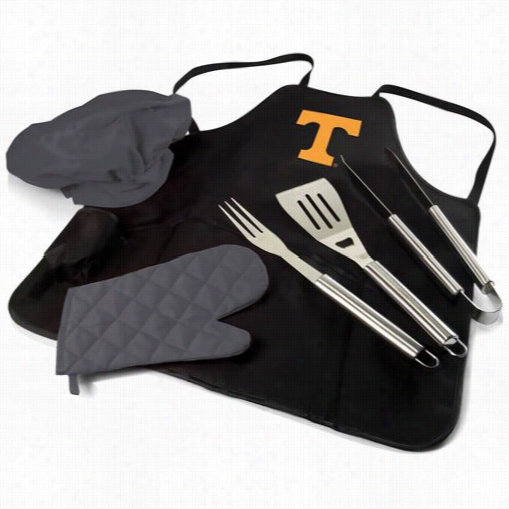 Picnic Time 635-88-179-554-0 University Of Tennessee Volynteer Sdigital Print Bbq Apron Tote Pro In Black