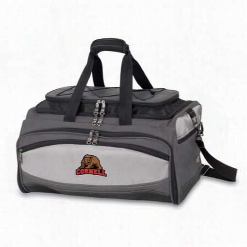 Picnic Time 750-00-175-684-0 Buccaneer Cornel University Bears/bgred Digital Print Cooler And Barbecue Set In Black