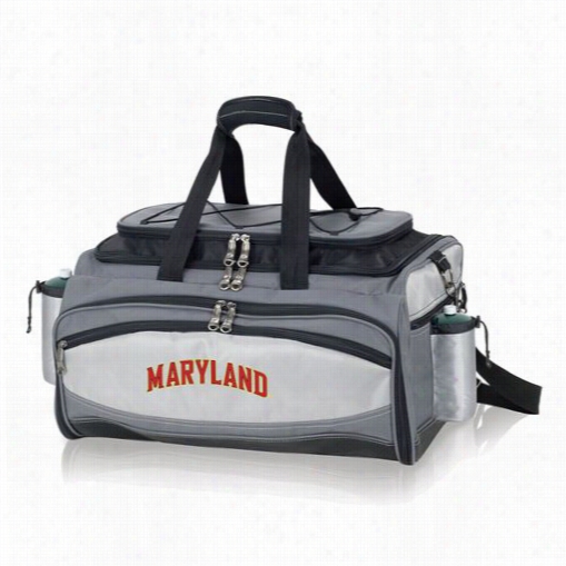 Picnic Time 770-00-175-312-0 Vulcan Universit Y Of Maryland Terrapins Embroidered Basket In Black