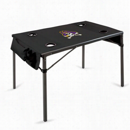 Picnnic Time 799-00-179-874-0 Travel East Carolina Universiyy Digital Print  Table In Black