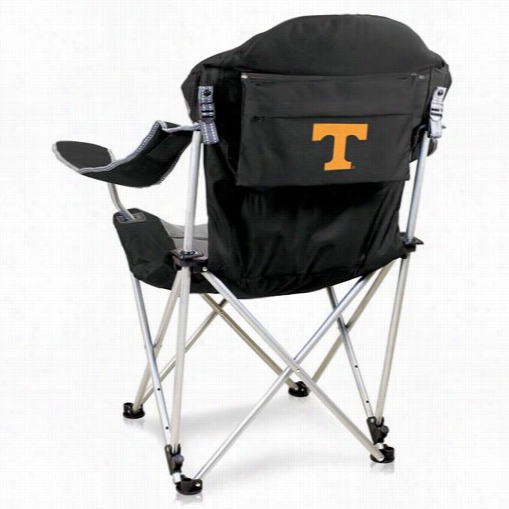 Picnic Time 803-00-175-554-0 University Of Tennessee Volunteers Digital Print Leaning Camp Chair Inn Black