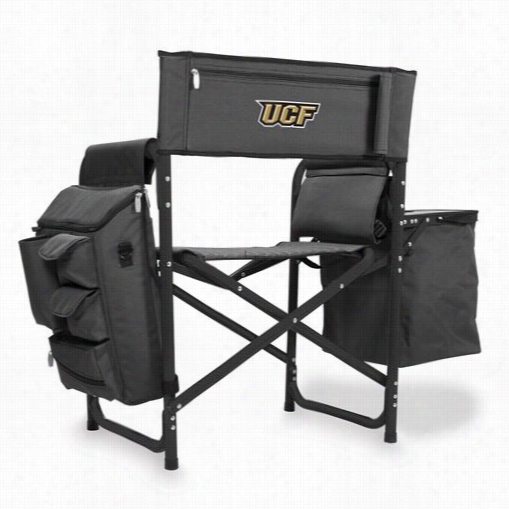 Picnic Time 807-00-679-004-1 University Of Central Florida Knights Digital Print Fsion Chair In Dark Grey/blakc