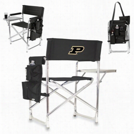 Picnic Time 089-00-179-514-0 Purddue U Boilermakers Digital Prinr Sports Chair In Black