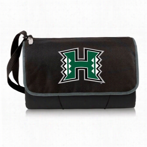 Picnic Time 820-00-175-204-0 University Of Hawaii Warriors Digital Printblanket Tote In Dismal