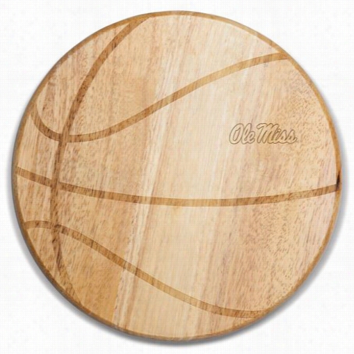 Picnic Time 840-00-505-373-0 University Of Mississippi Rebels/olemiss Engraving Free Throw Cutting Board In Natural Wood