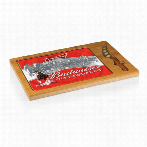 Picnic Time 910-00-505-004-6 Icon 3-piece Cheese Set In Natural Upon Budweiser Clydesdale Digital Print