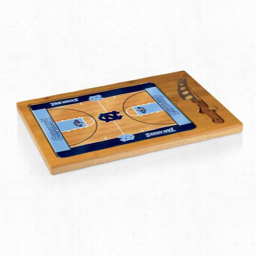 Picnic Time 910-00-505-415-0 Icon University Of North Carolina Tar Heels Igital Print Basketball Cuttingcheese Tray N Natural  Wood