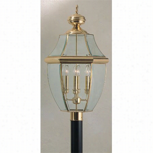 Quoizel Ny9045b Newbury 4 Light Outdoor Post Light In Polished Brsas