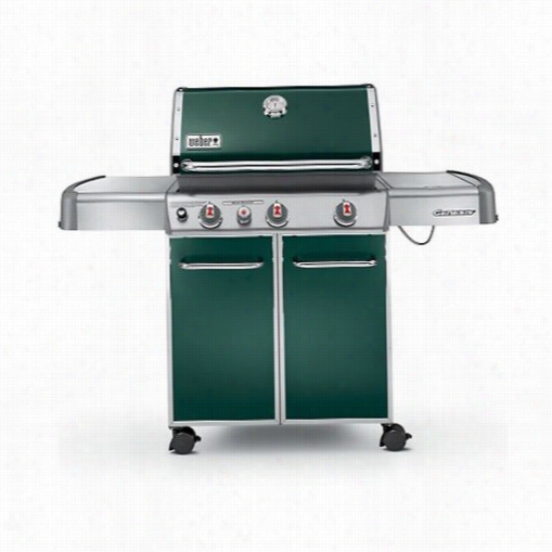 Weber 65537301 Genesis Ep-330 Liquid Propane Gas Grilll With Side Burner And Sear Station Burner In Green