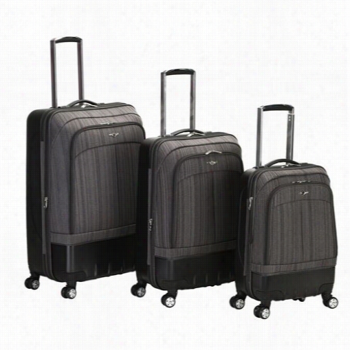 Fox Luggage F136-brown 3 Piece Milan Hybrid Eva/abs Luggage Set