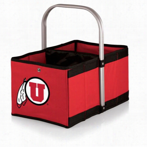 Picnic Time 546-00-100-024-1 Urban University O F Utah Utes Digital Print Basket In Red