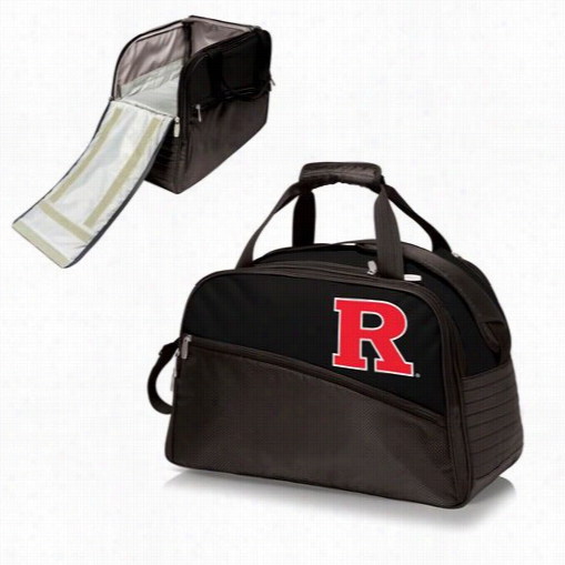 Picnic Time 671-00-175-084-1 Stratus Rutgers University Scarlet Knights Digital Print Duffel Bag In  Black